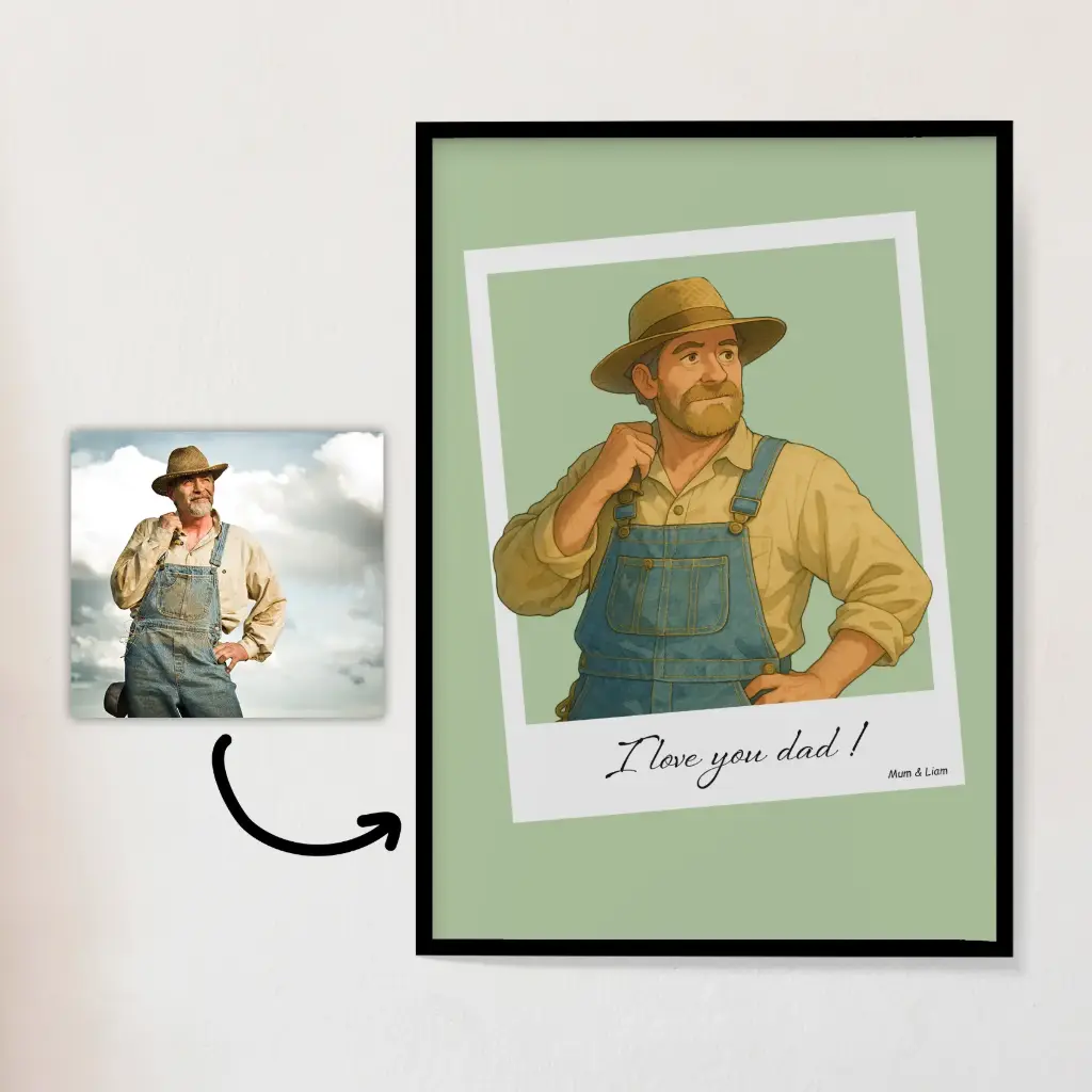 🎨 Portrait Personnalisé d’Homme en Style Cartoon