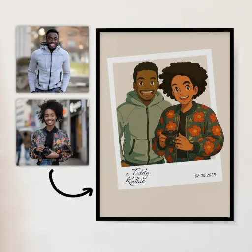 🎨 Portrait Personnalisé de Couple en Style Cartoon